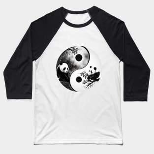 Yin Yang pandas Baseball T-Shirt